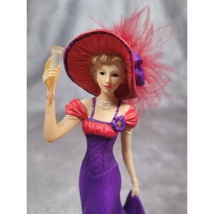 Thomas Kinkade "New Year's Toast" Figurine Portraits of Style Lady 7" decor